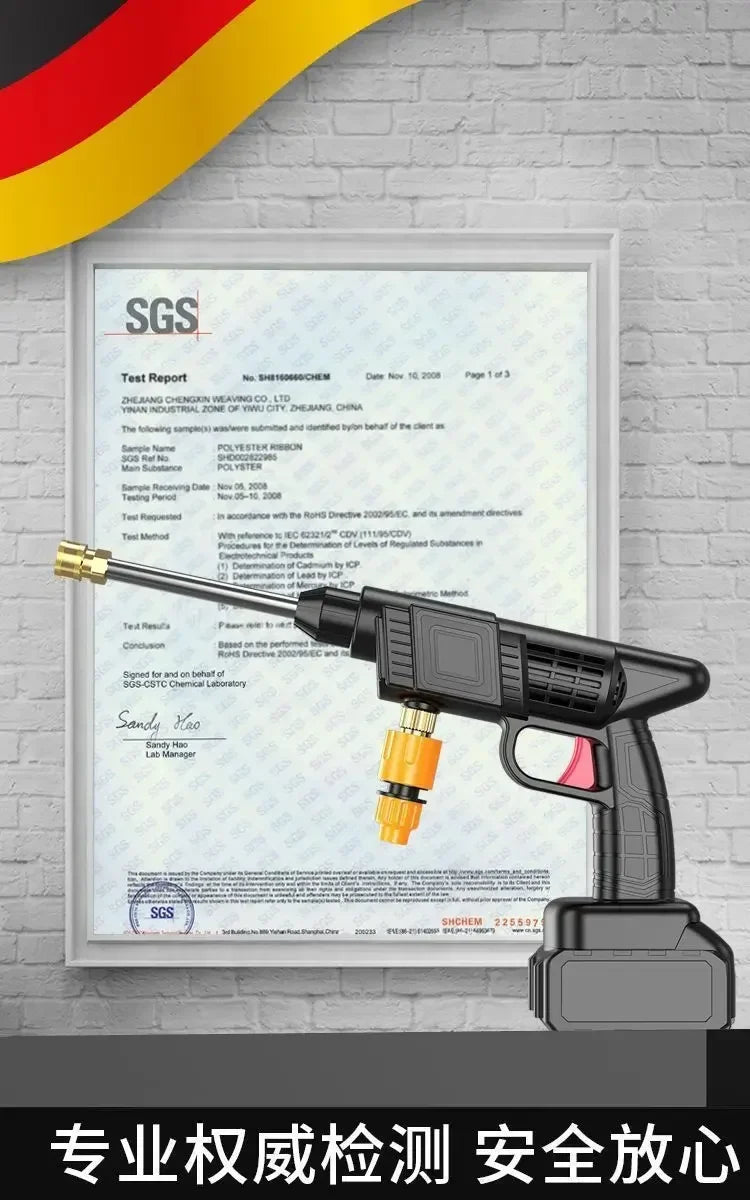Wireless High-pressure Water Gun Household Portable Multifunctional Cleaning Machine Tool Pesticide Spraying Car Washing 24V